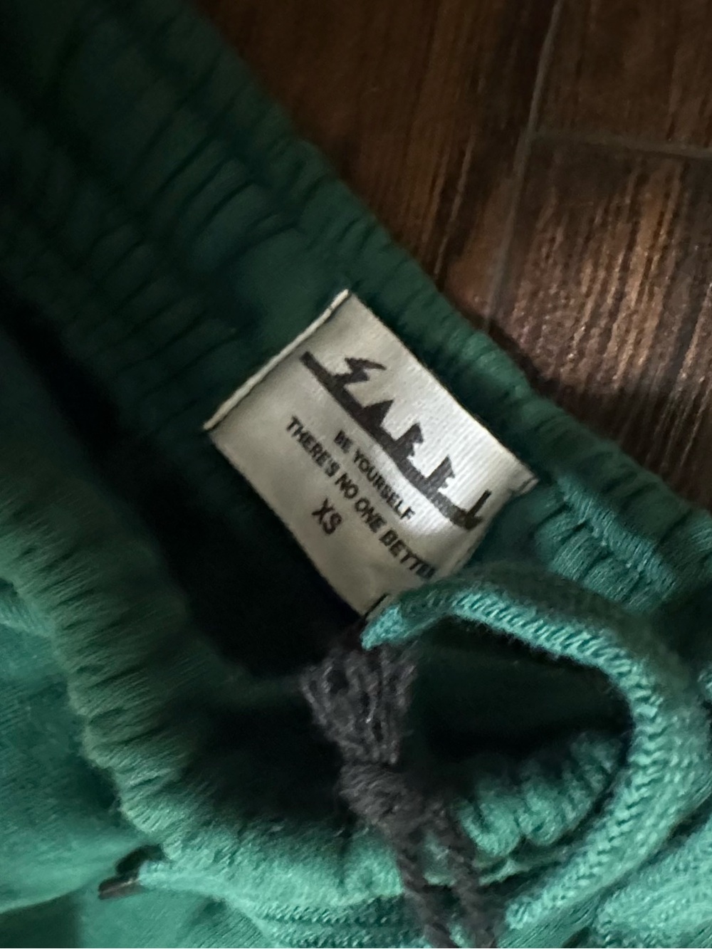 SABBI Mermaid Racing Wide Leg Sweatpants in Green - Picture 2 of 3